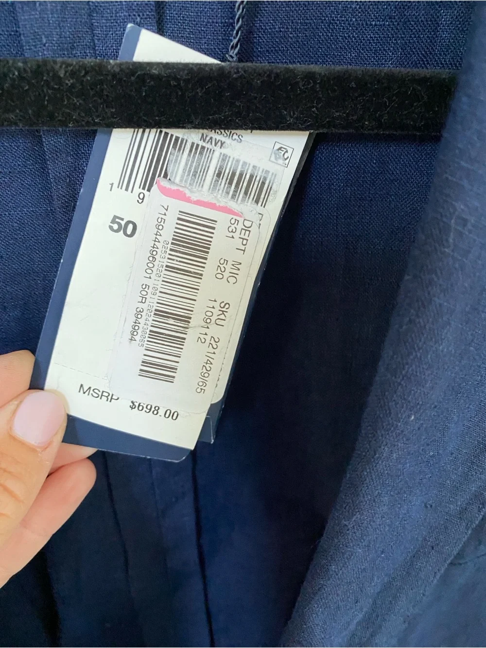 NEW Polo by Ralph Lauren 100% Linen Navy Blue Two-Button Men's Blazer